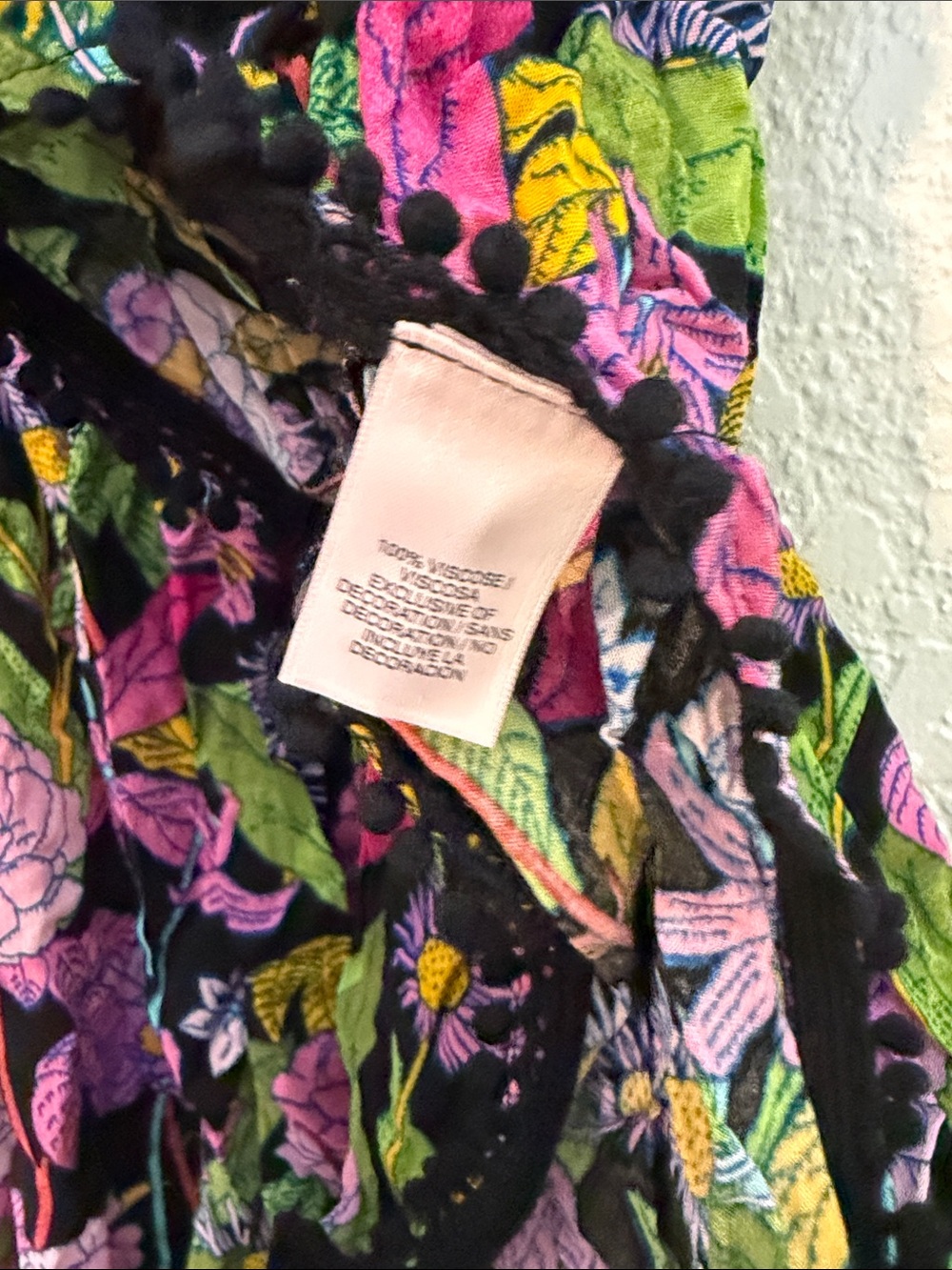 Victoria's Secret Black Floral V-Neck Tank with Colorful Print - Picture 4 of 7